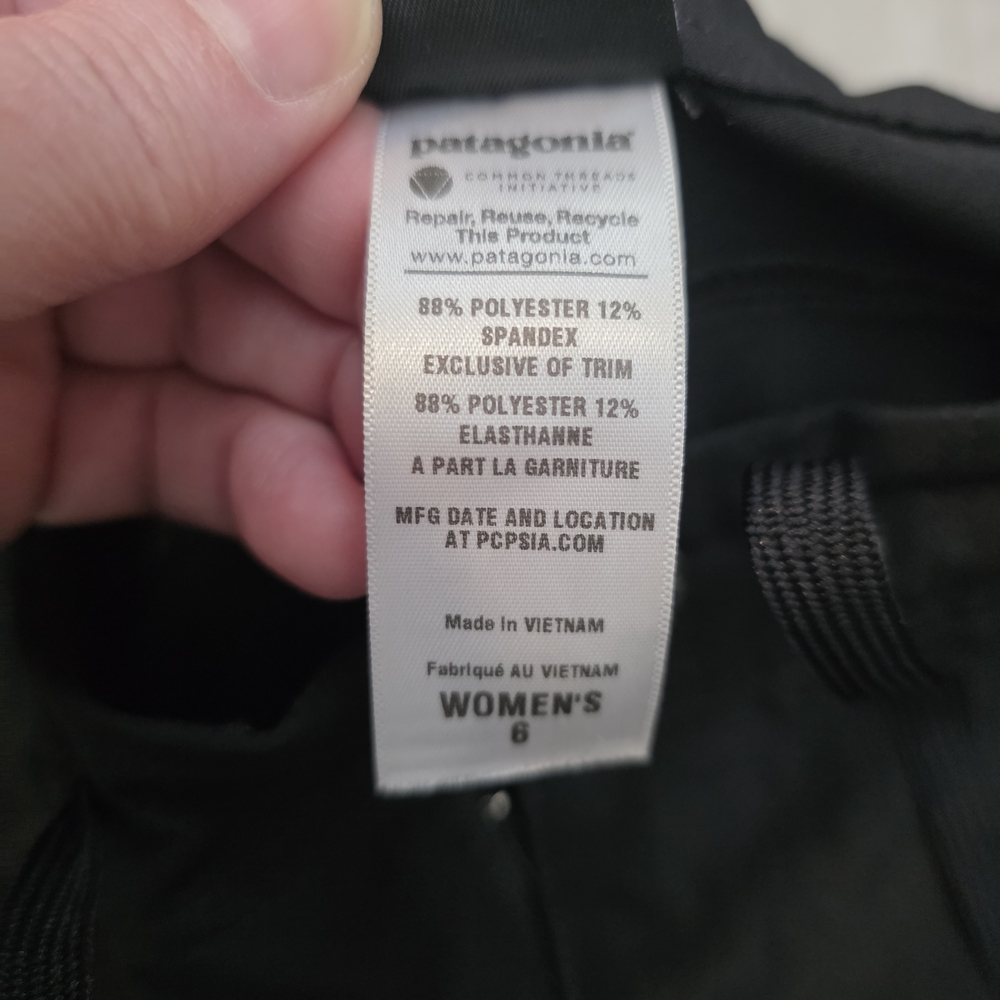 Patagonia Black Capri Pants Women’s Size 8 Lightweight Outdoor Hiking - Picture 8 of 14